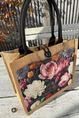 Midnight Waltz  Mini Jute Bag
