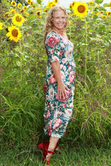 Nancy Ivy Short Sleeve Dress - Spring Serenade