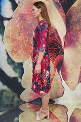 Nancy Pleated Dress - Blooming Love  - SALE
