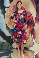 Nancy Pleated Dress - Blooming Love