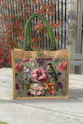 Peony Aviary  Mini Jute Bag