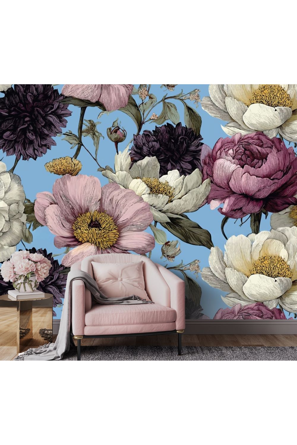Quite Contrary Mural Wallpaper - 2.7m x 3m