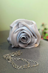 Rose Clutch - Silver