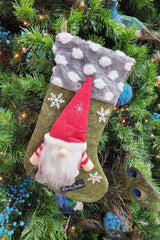 Annah Stretton Santa Spot Olive Christmas Stocking