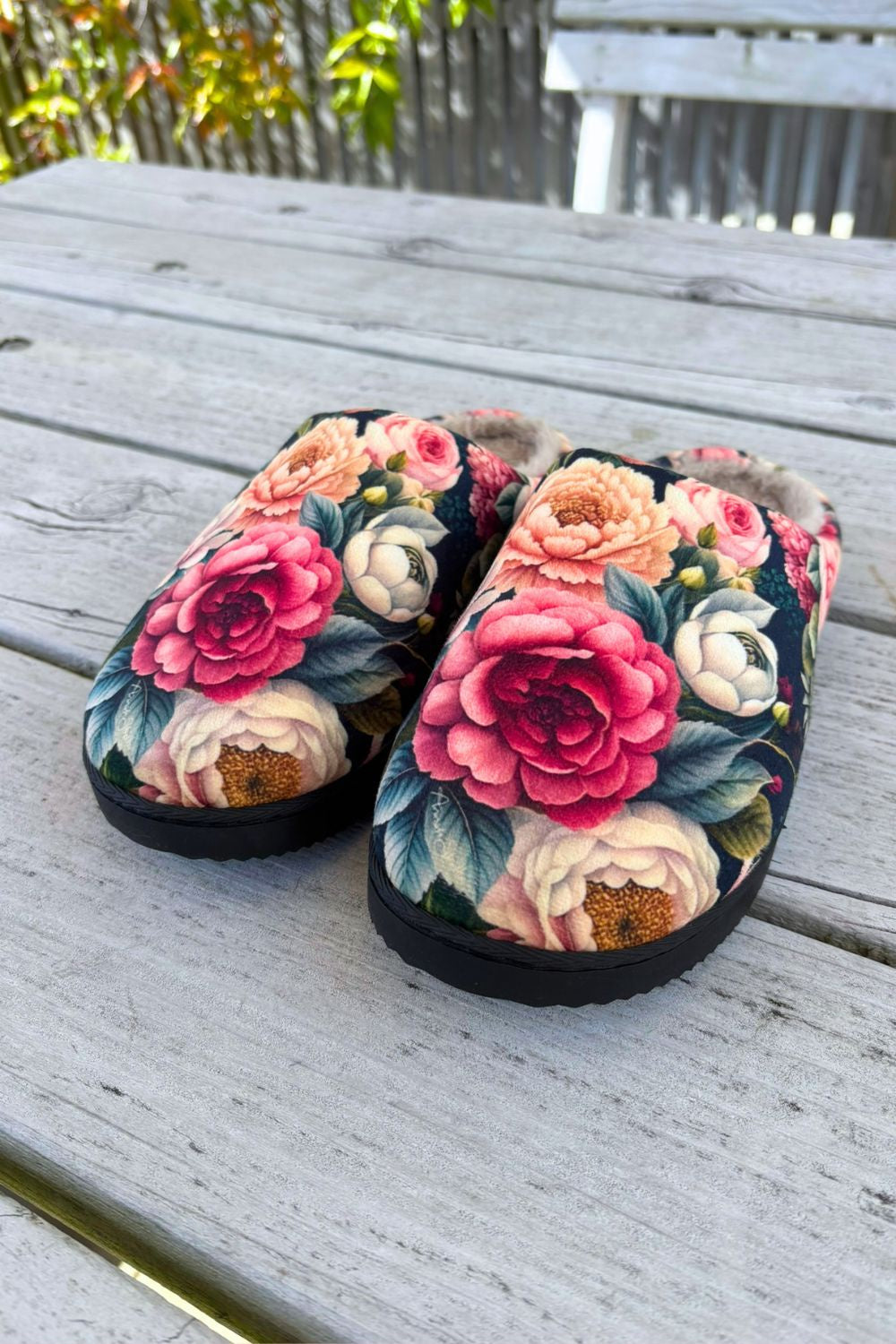 Garden Huntress floral slippers Annah Stretton