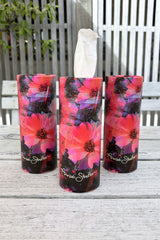 Fractured Florals printed car tissue holder Annah Stretton