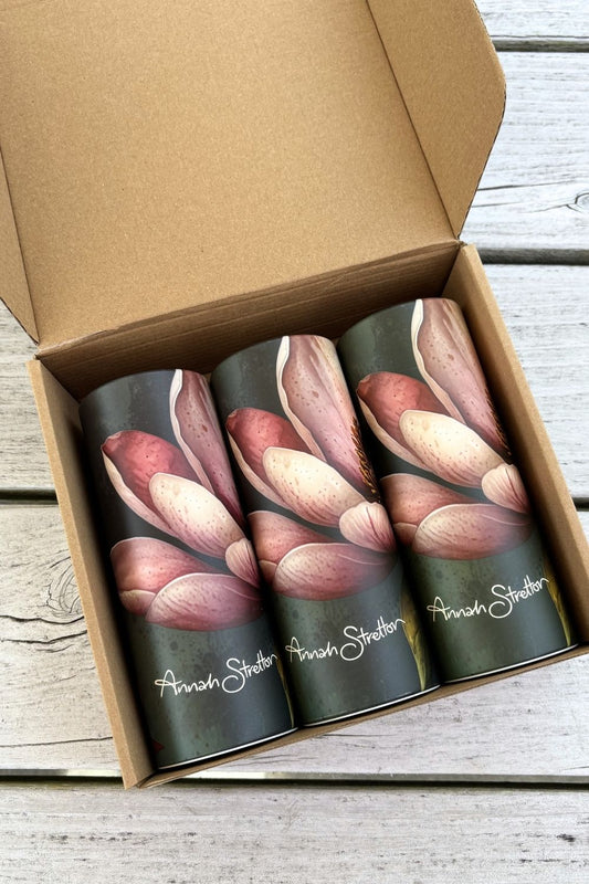 Magnolias Mist car cup holder tissue cylinder NZ designer