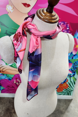 AS Square Neck Scarf - Pink Peony