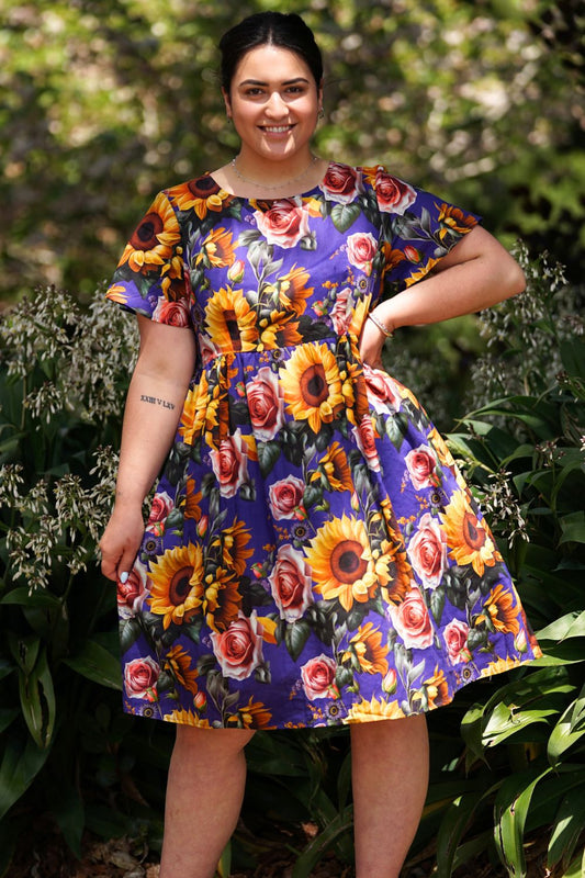 Saski Glory Dress - Sunflowers