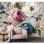 Vine Party Stripe Mural Wallpaper - 2.7m x 3m