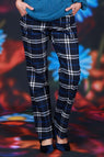 Vita Kaye Pants - Navy Plaid