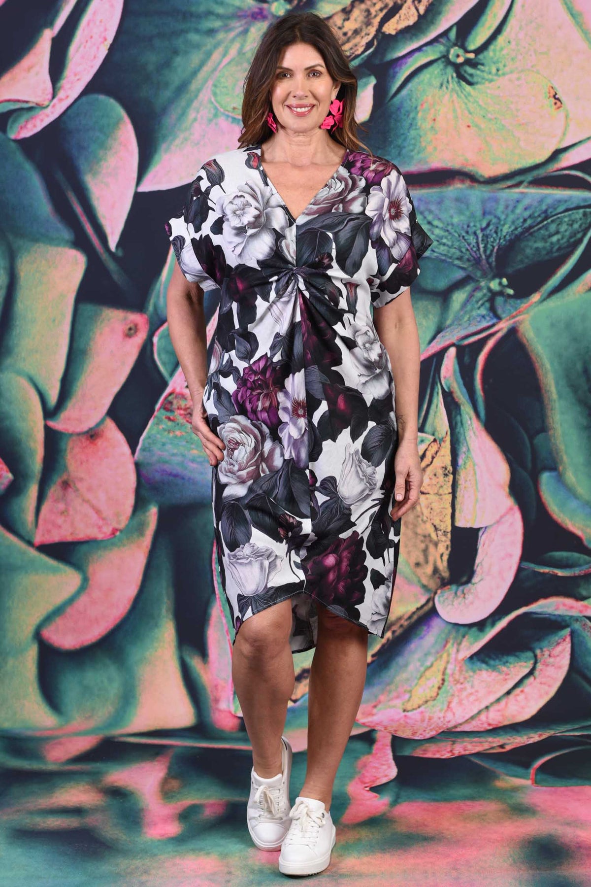 Adeliene Dress Roses of Eden – women’s cotton floral dress