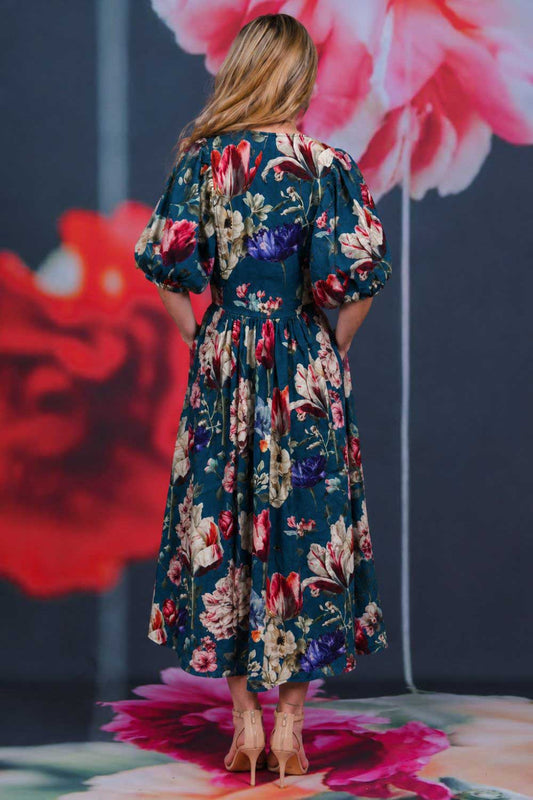 Gloria Dress - Navy Fusion