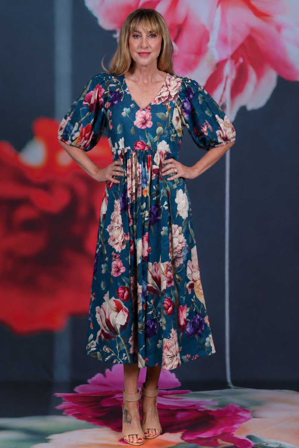Gloria Dress - Navy Fusion