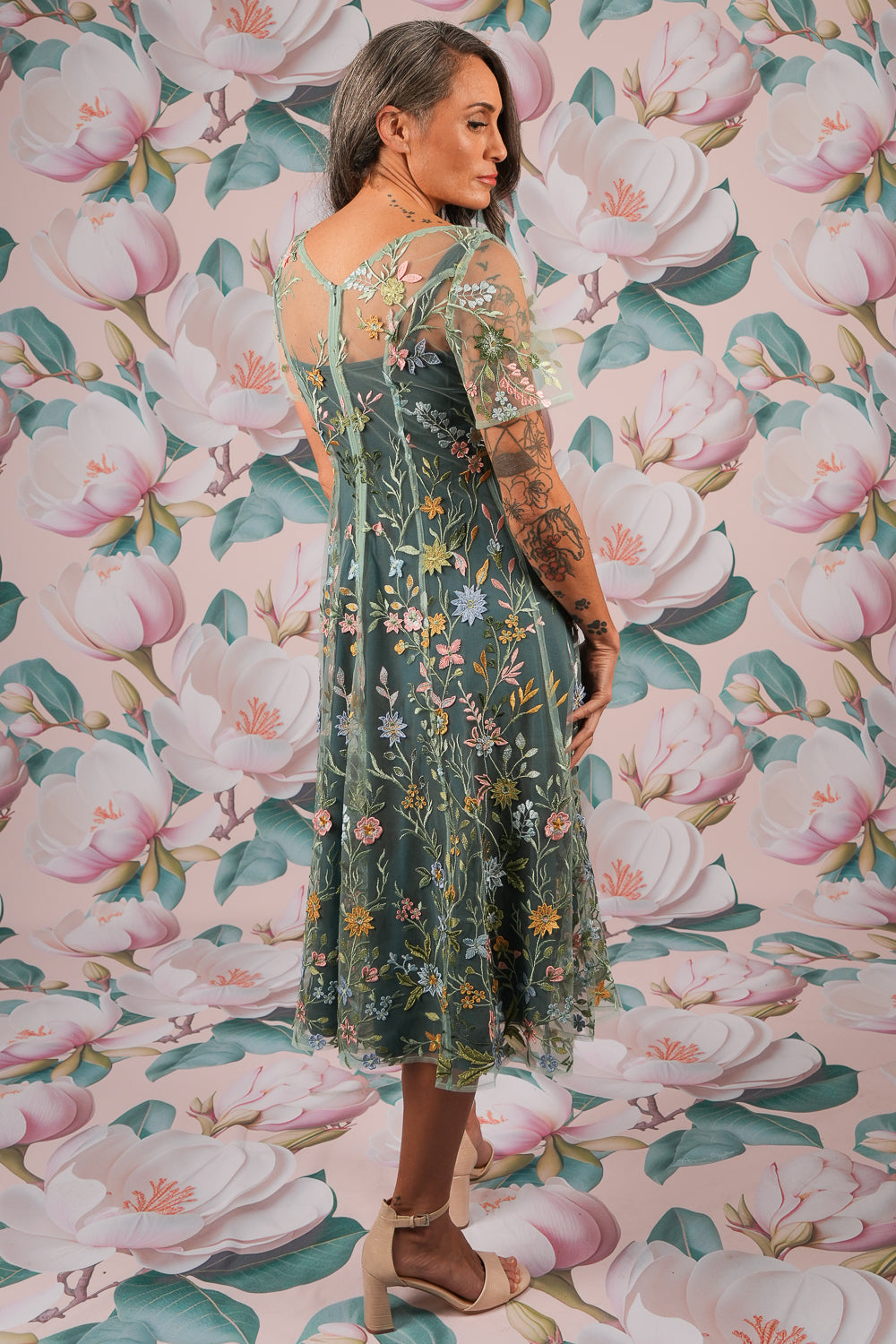 Allure Lily Dress Mint Floral Embroidered Lace Dress Annah Stretton Allure Lily Dress Mint Floral Embroidered Lace Dress Annah Stretton