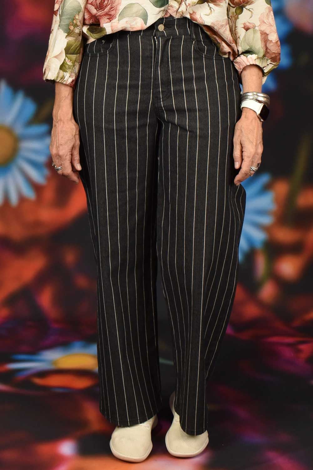 Madison Pant - Black Stripe