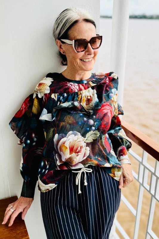 Odessa Blouse - Fruitful Rose
