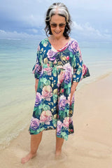 Queenie Dress - Navy Reverie