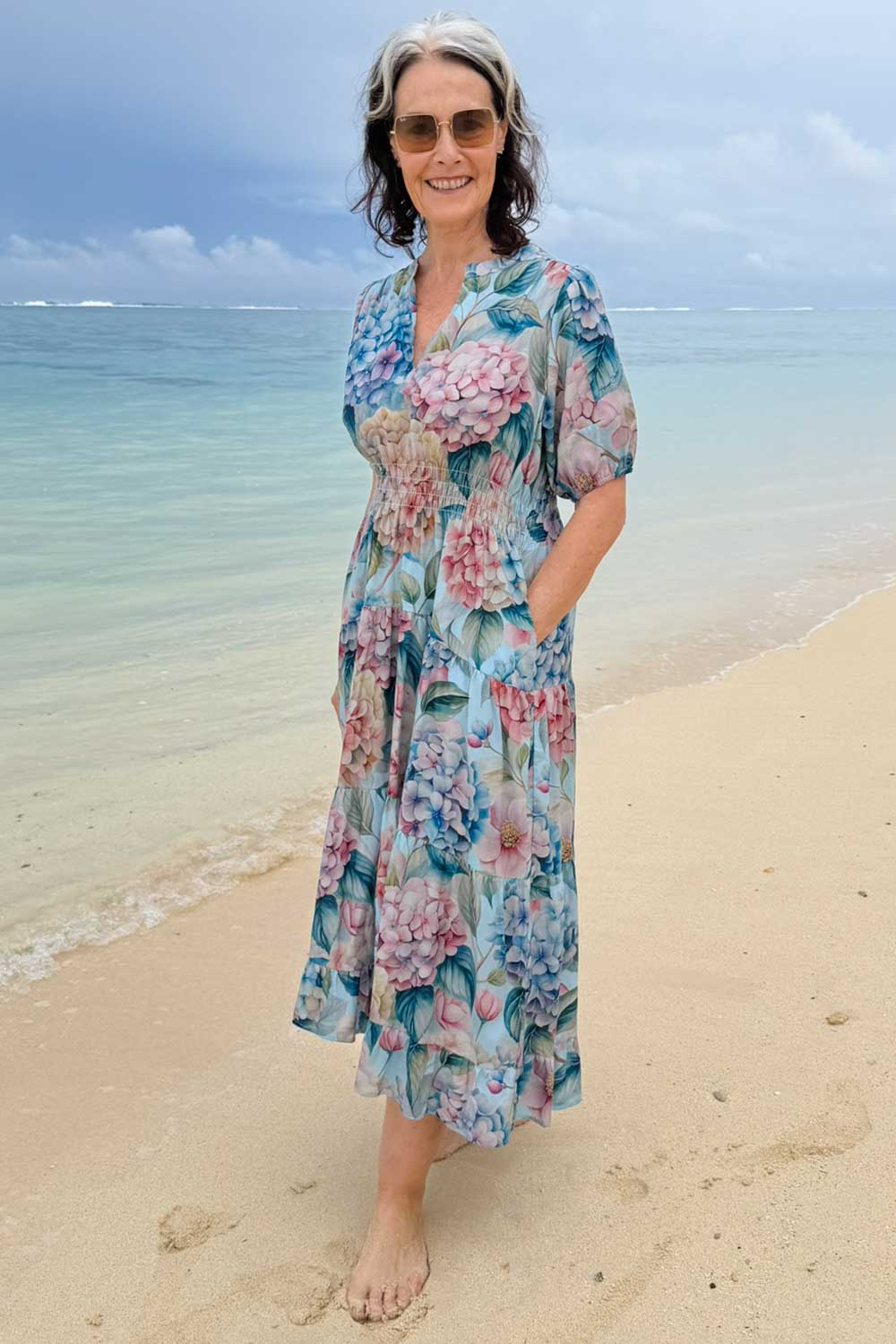 Indie Dress - Misted Hydrangea
