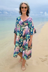 Queenie Dress - Navy Reverie