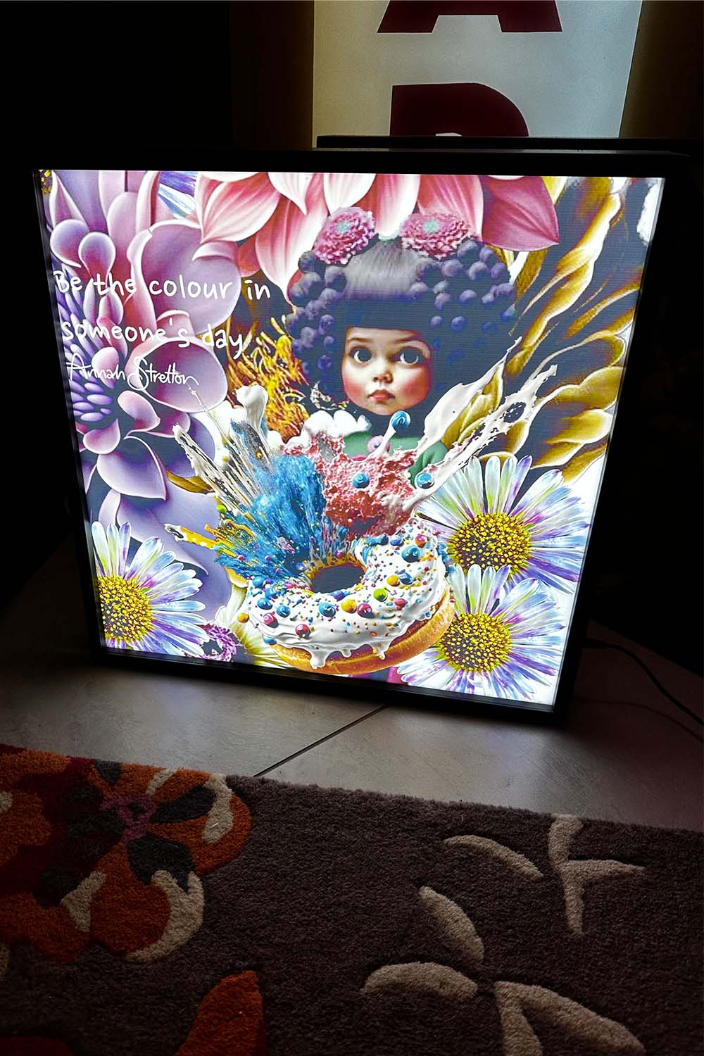 The Annah Stretton Be The Colour Lightbox turned on