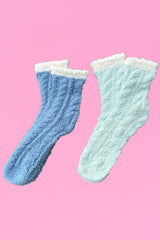 The blue and light blue Bed Socks