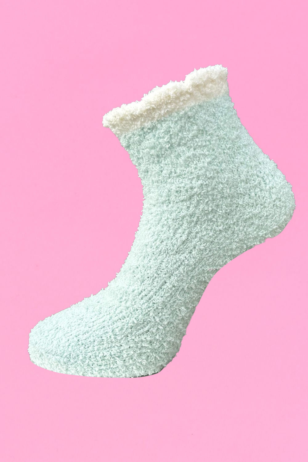 Close shot of the light blue Annah Stretton Bed Sock