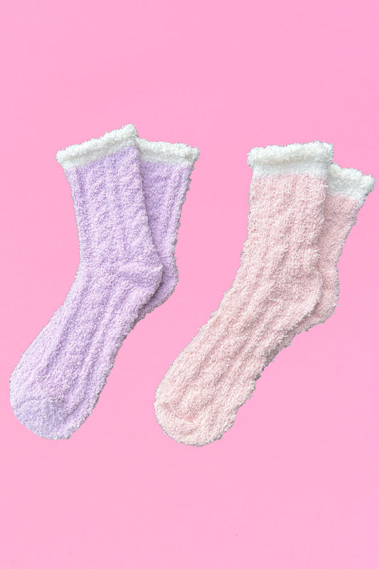 The pink and lilac Annah Stretton Bed Socks
