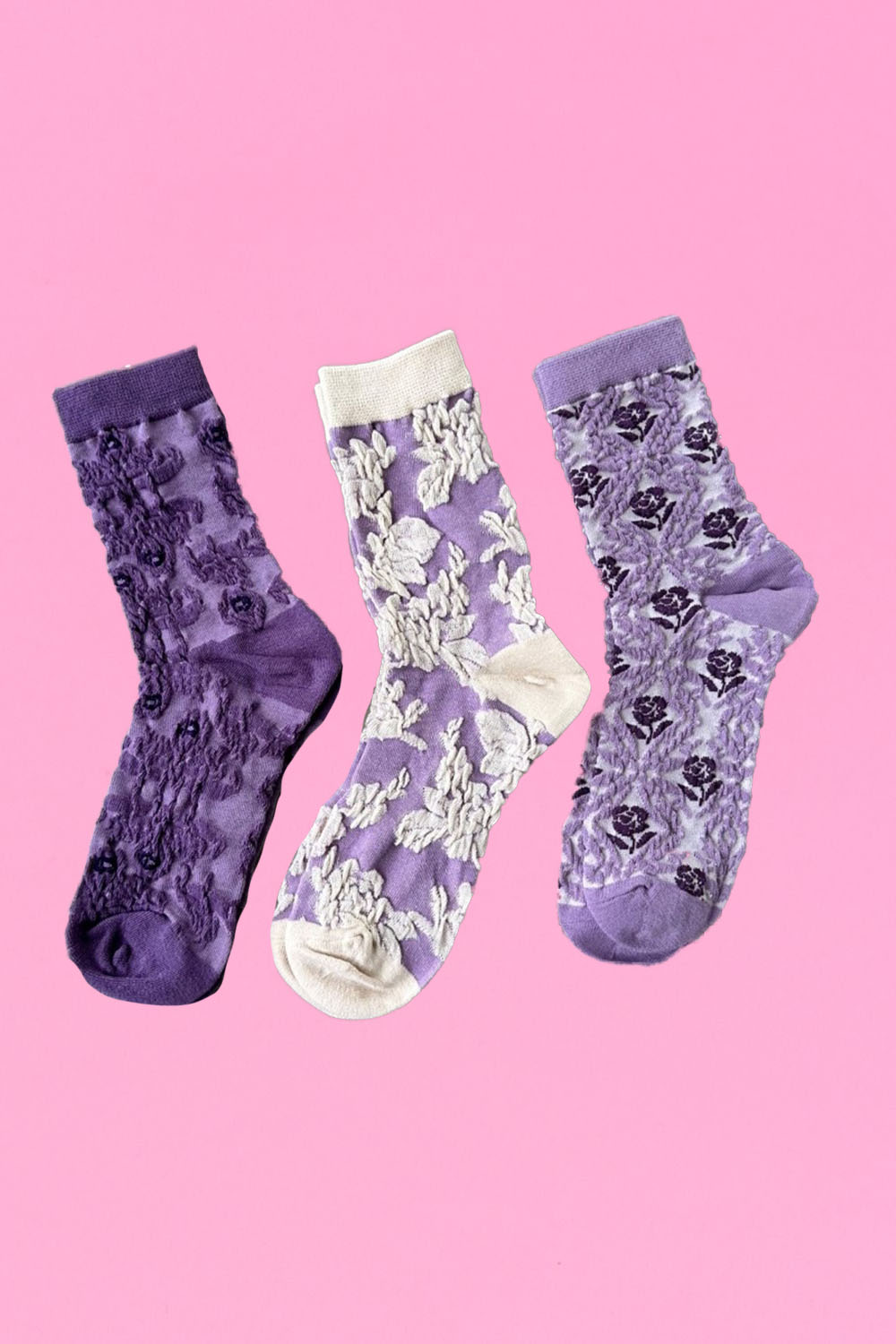 The Annah Stretton Candy Crew socks in purple