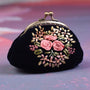 Edna Velvet Coin Purse - Navy