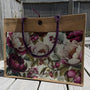 Jute Bag - Crimson Whisper