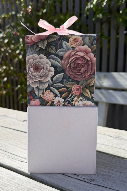 Spring Serenade floral desk memo cube notepad