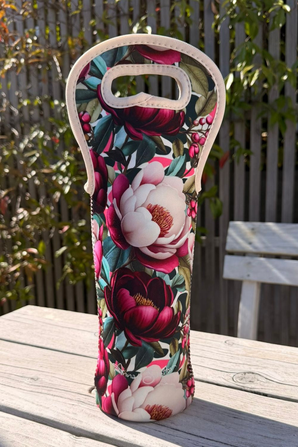 AS Neoprene Wine Cooler Bag - Crimson Grace