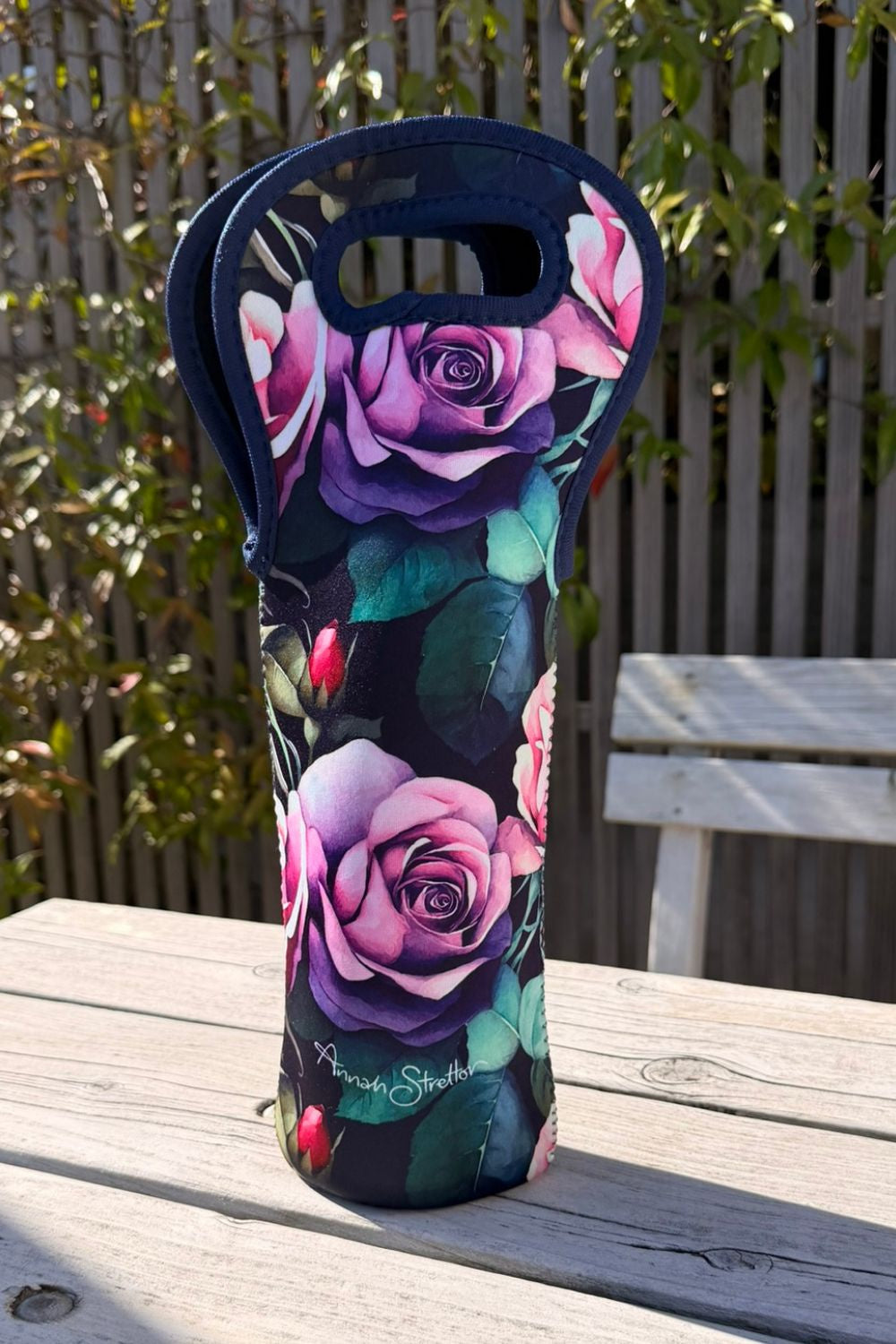 AS Neoprene Wine Cooler Bag - Navy Reverie