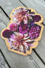 2 Pack - Dahlia Floral Platter Boards