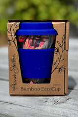 AS Bamboo Eco Coffee Cup - Navy Floral - SALE