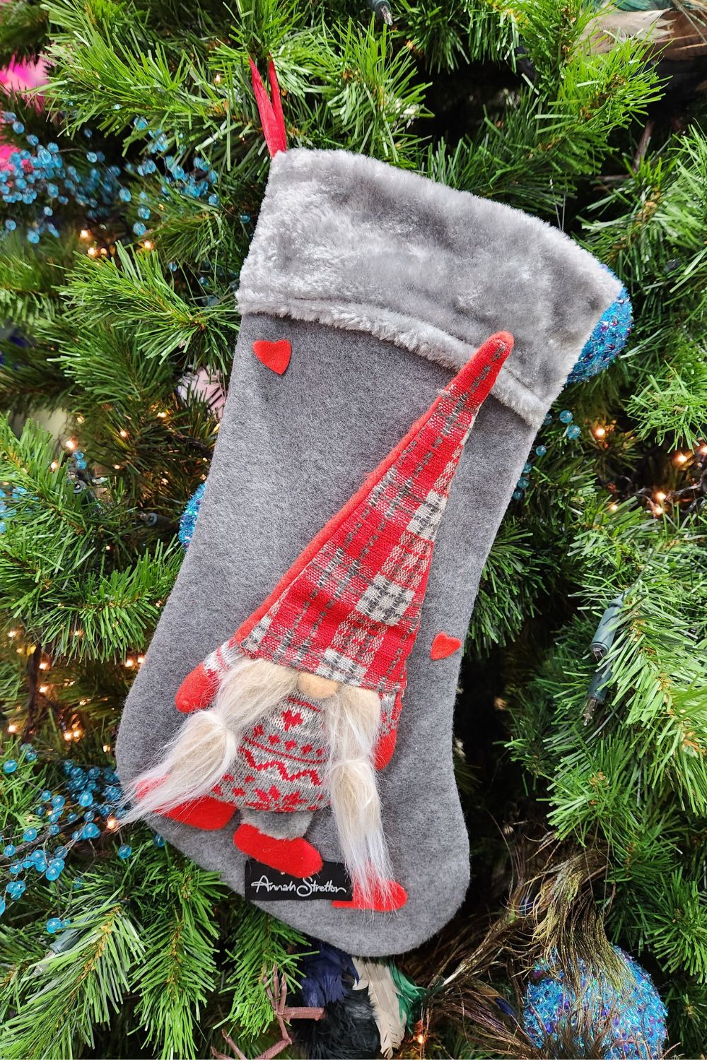 AS Christmas Stocking - Hairy Elf Grey