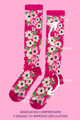 AS Compression Sock - Cerise Bloom