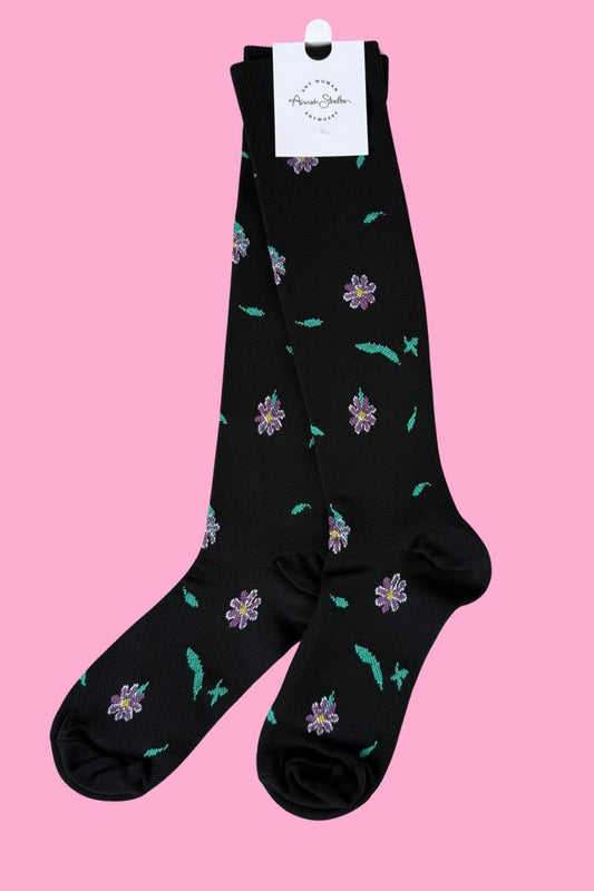 Annah Stretton Compression Socks – Midnight Bloom