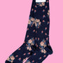 Compression Socks -  Navy Petals