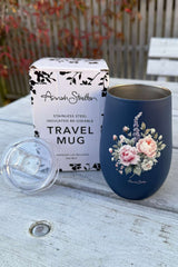 Reusable stainless steel floral travel mug – Annah Stretton