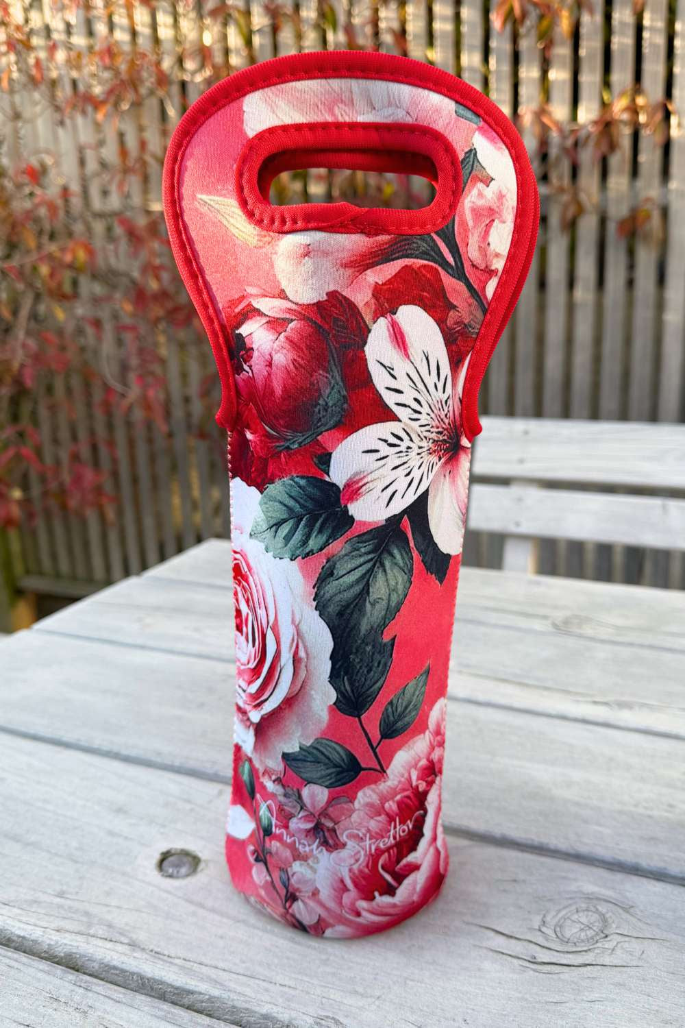 AS Neoprene Wine Bag - Cherry Romance