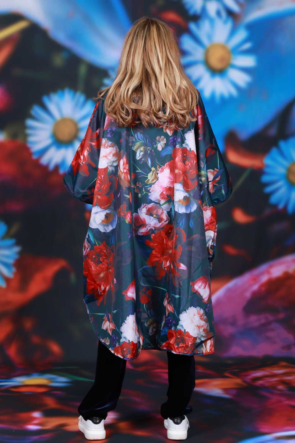 Annah Stretton Rain Poncho Petal Chorus 
Back
