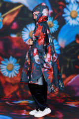Annah Stretton Rain Poncho Petal Chorus Hood Up
