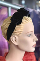 Velvet Rose Headband - Noir