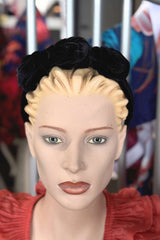 Velvet Rose Headband - Noir