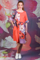 Model wearing Augusta Dress - Lilac Floral by Annah Stretton