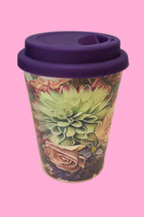 Bamboo Eco Coffee Cup - Peony - Annah Stretton