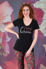 Basic Tee Short Sleeve New Queen - Black - SALE