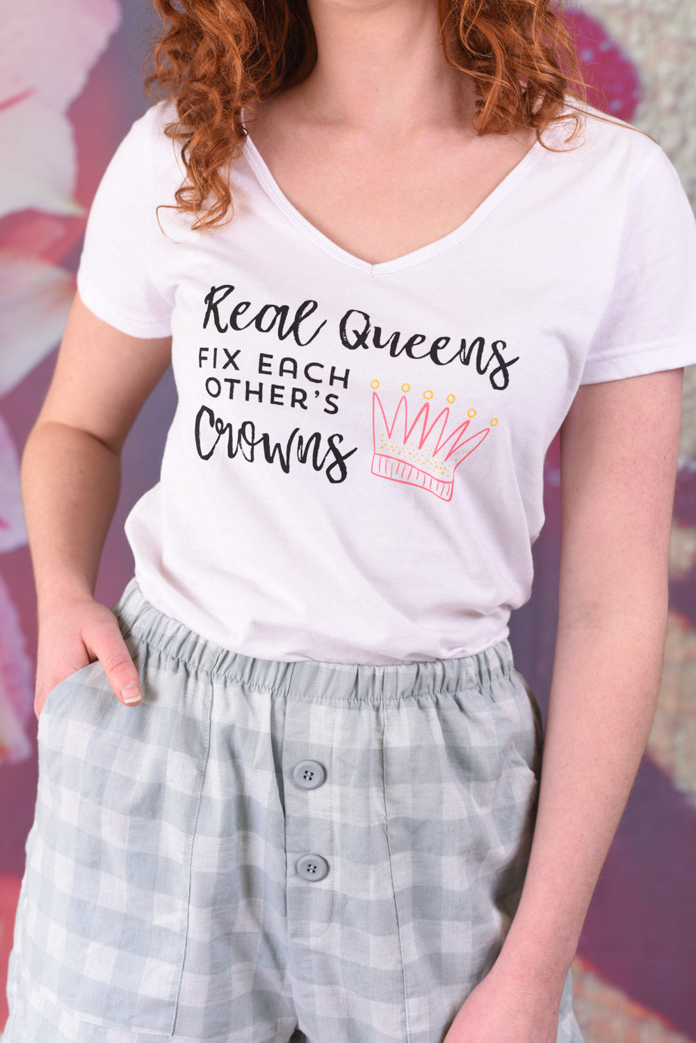 Basic Quote Tee - Real Queens Tee - White - SALE